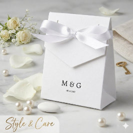 Caja Para Regalos Símbolo de Monograma Personalizado y Fecha de la C