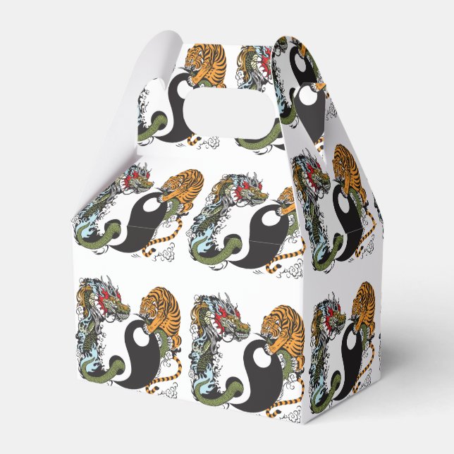 Caja Para Regalos símbolo dragón y tigre yin yang (Front Side)