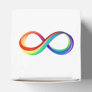Caja Para Regalos Símbolo infinito arcoiris en capas
