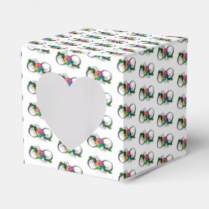 Caja Para Regalos Símbolo infinito con Rosa arcoiris