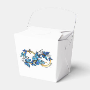Caja Para Regalos Símbolo infinito de mariposas Morpho azules