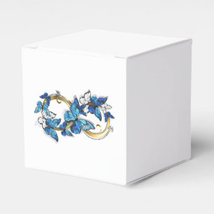 Caja Para Regalos Símbolo infinito de mariposas Morpho azules