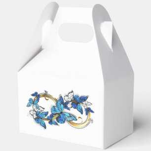 Caja Para Regalos Símbolo infinito de mariposas Morpho azules
