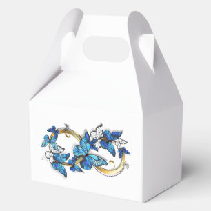 Caja Para Regalos Símbolo infinito de mariposas Morpho azules