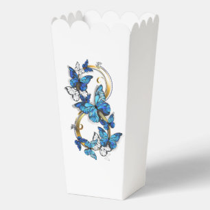 Caja Para Regalos Símbolo infinito de mariposas Morpho azules