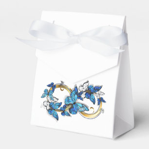 Caja Para Regalos Símbolo infinito de mariposas Morpho azules