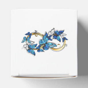 Caja Para Regalos Símbolo infinito de mariposas Morpho azules