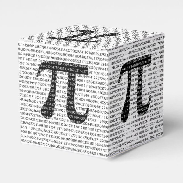 Caja Para Regalos Símbolo matemático del día pi del número negro ori (Costado Anverso)