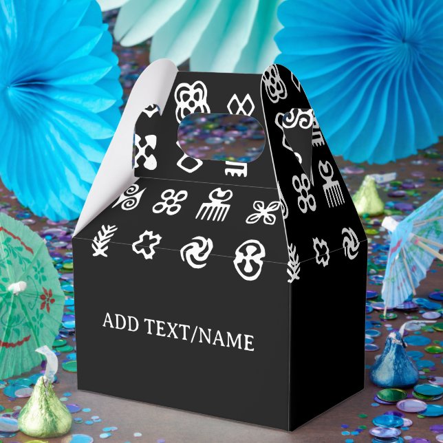 Caja Para Regalos Símbolos Adinkra de África Occidental (Fiesta)