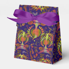 Caja Para Regalos Simetría oriental psicodélica Resumen Arte