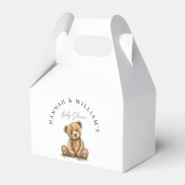 Caja Para Regalos Simple acuarela Teddy Bear Baby Shower