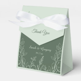 Caja Para Regalos Simple Boho Floral Sage Green