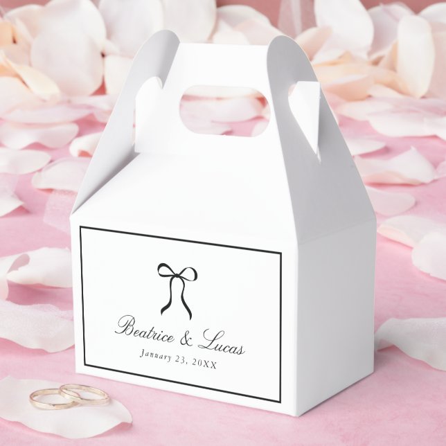 Caja Para Regalos Simple Bow Classic Wedding (Boda)