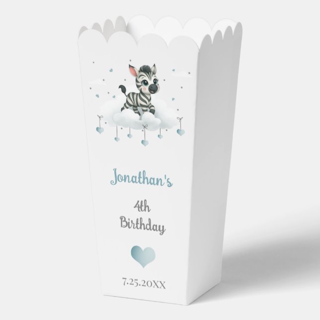 Caja Para Regalos Simple cebra pequeña linda  (Anverso)
