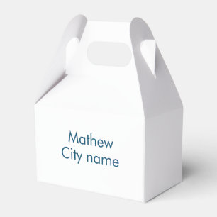 Caja Para Regalos simple letra inicial monograma añada su nombre