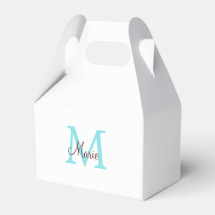 Caja Para Regalos simple minimal añadir nombre monograma rosa rojo  
