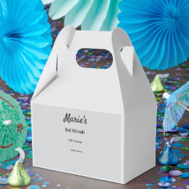 Caja Para Regalos simple mínimo blanco clásico edi bat mitzvah