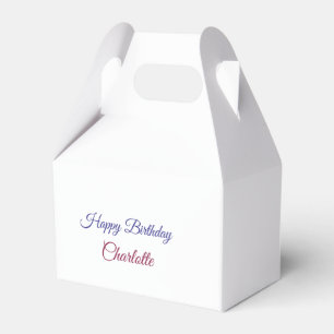 Caja Para Regalos SIMPLE MÍNIMO.CUTIE AGREGAR NOMBRE BEBÉ feliz cump