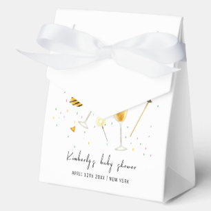 Caja Para Regalos Simple Sip & See Champagne Glass Baby Shower
