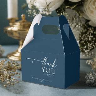 Caja Para Regalos Simplemente Boda de Moda Gracias Blu ID1046 prusia