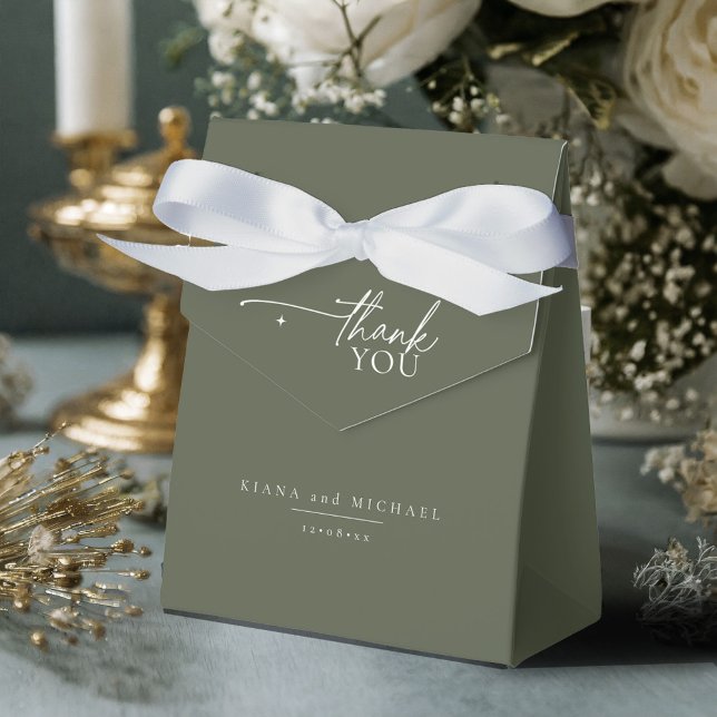 Caja Para Regalos Simplemente Boda de Moda Gracias Moss Green ID1046 (Subido por el creador)
