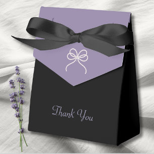Caja Para Regalos Simplemente Impresionante Lazo de Lavanda y Negro