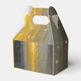 Caja Para Regalos "Simplicidad sublime: Lluvia de oro y plata