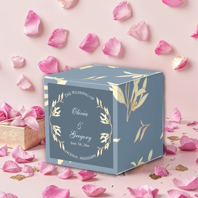 Caja Para Regalos Sinfonía floral eterna en Boda azul (Subido por el creador)