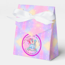 Caja Para Regalos Sirena 3er cumpleaños Cambio Editar Texto Personal