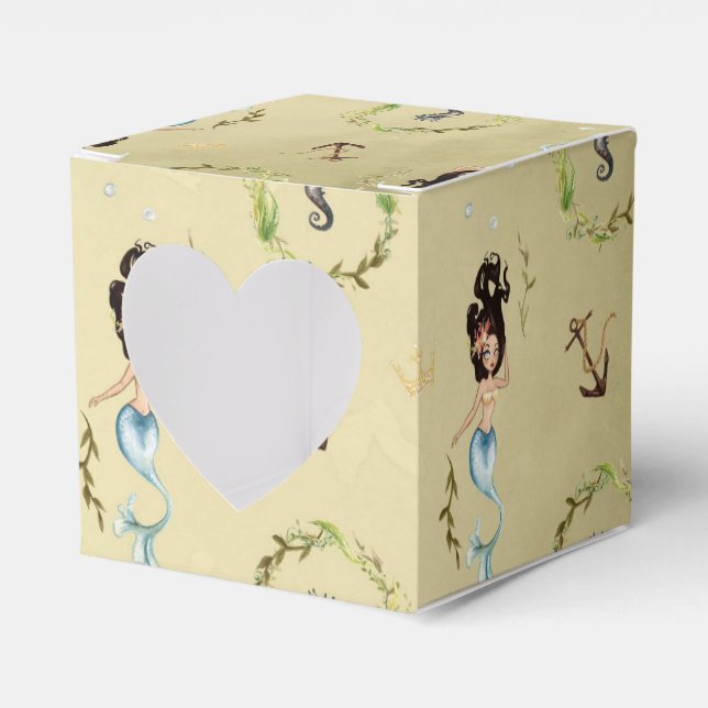 Caja Para Regalos Sirena acuática nautica (Anverso)
