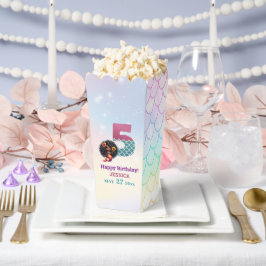 Caja Para Regalos Sirena afroamericana 5° cumpleaños