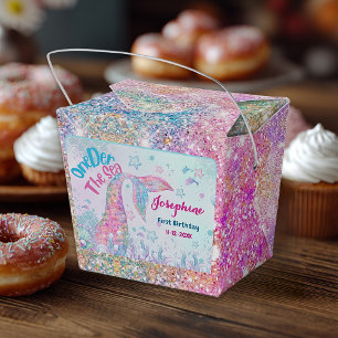 Caja Para Regalos Sirena Colorida Cumpleaños de primer año para llev
