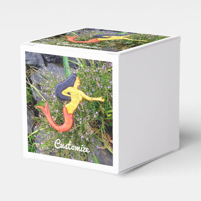 Caja Para Regalos sirena de cola roja (Costado Anverso)