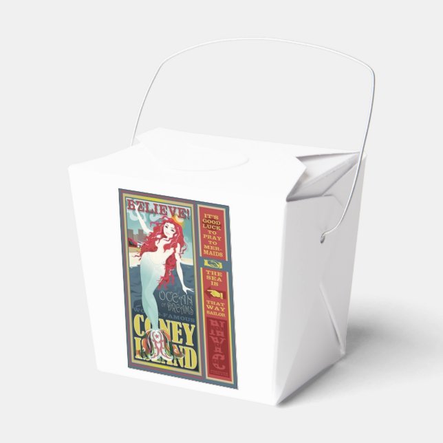 Caja Para Regalos sirena de la isla de coney pelirroja (Front Side)