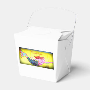 Caja Para Regalos sirena de mosaico de cabeza roja