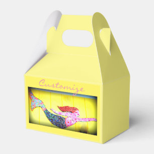 Caja Para Regalos sirena de mosaico subacuático rosa