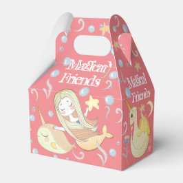 Caja Para Regalos Sirena de Narval Unicornio Dragón Fantasía Fiesta
