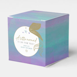 Caja Para Regalos Sirena de oro morado Sirena Ocean Sea Baby Shower