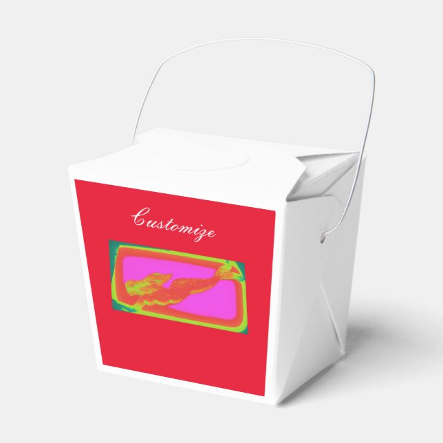 Caja Para Regalos sirena roja de natación (Front Side)