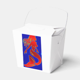 Caja Para Regalos sirena roja del perno-para arriba