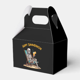 Caja Para Regalos Skeleton Beach Lounging Halloween