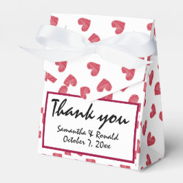 Caja Para Regalos Sketchy Red Heart Wedding Favor Box