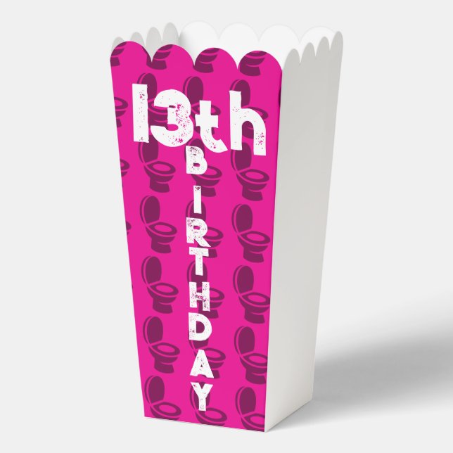 Caja Para Regalos Skibidi Toilet Pink Birday Party (Reverso )