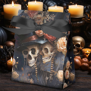 Caja Para Regalos Skulls de besos góticos Boda de esqueletos románti