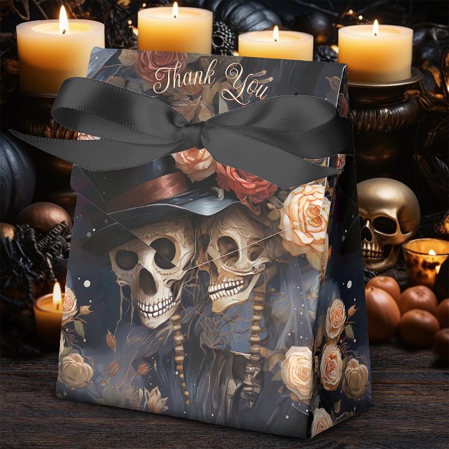 Caja Para Regalos Skulls de besos góticos Boda de esqueletos románti (Subido por el creador)