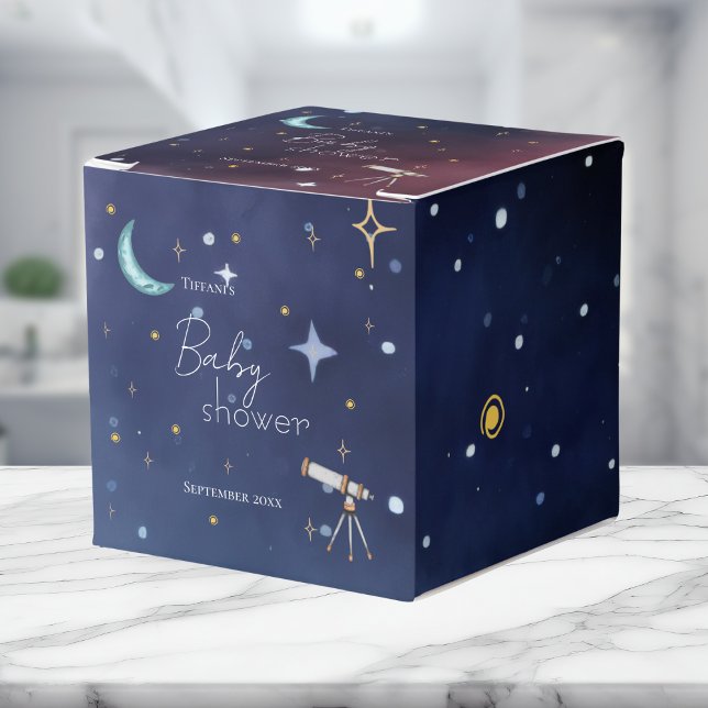 Caja Para Regalos Sky Moon & Stars Celestial Baby Shower  (Subido por el creador)