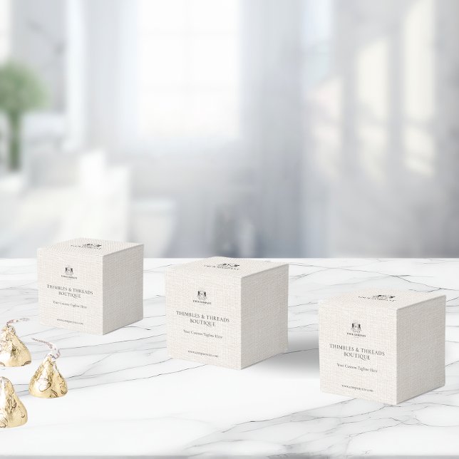 Caja Para Regalos Sleek Linen Business Logo QR Event Marketing Graci (Subido por el creador)