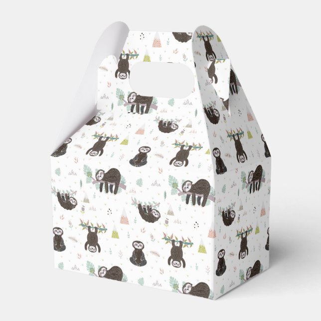 Caja Para Regalos Sleepy Sweet Sloth Pattern (Front Side)