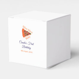 Caja Para Regalos Slice Slice pizza bebé azul 1 cumpleaños
