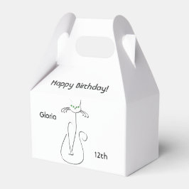 Caja Para Regalos Slinky Black Cat Personalizado de cumpleaños Texto